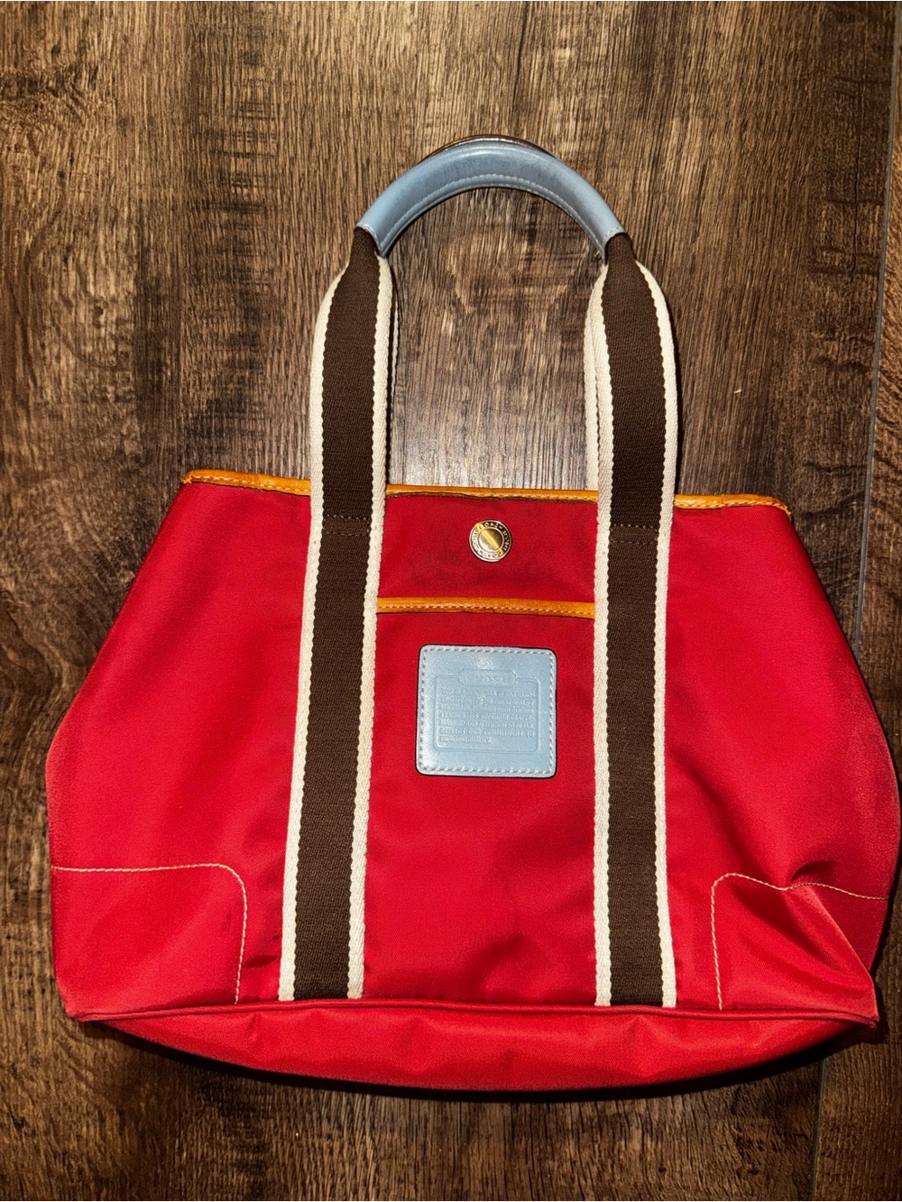 Coach Red Hampton 5078 Mini Tote Bag 12x8x4